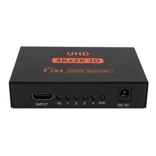  4K HDMI splitter 1 in 4 out,, with EU power adapter max0027 Cene