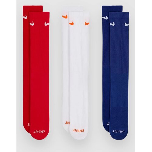 Nike &amp;Scaron;portne nogavice &amp;#039;Everyday Plus&amp;#039; temno modra / neonsko oranžna / rdeča / bela Slike
