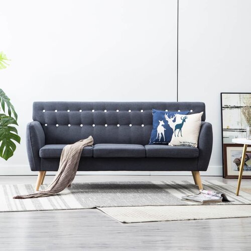 vidaXL Trosjed s presvlakom od tkanine 172 x 70 x 82 cm tamnosivi Cijene
