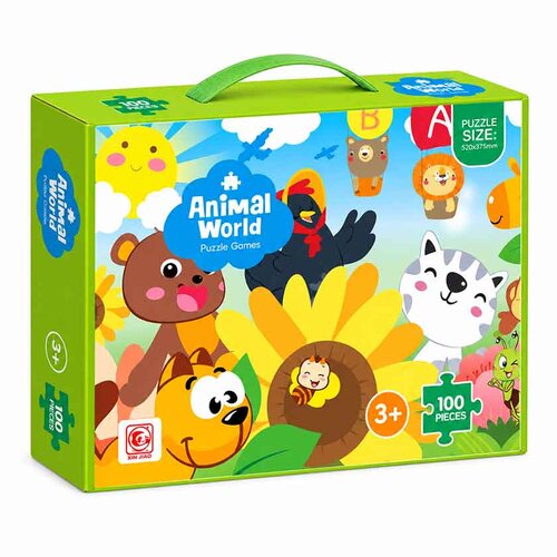  Puzzle Živalski svet ali &amp;Scaron;ola &amp;ndash; 100 delov Živalski svet Slike