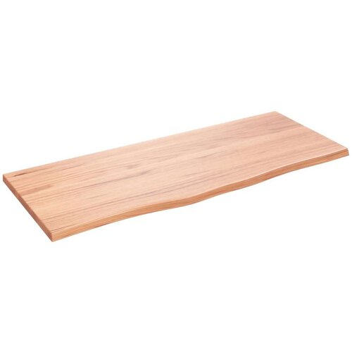 VidaXL Zidna polica svjetlosmeđa 100x40x2 cm od obrađene hrastovine Slike
