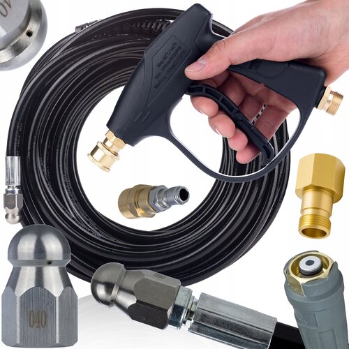 Rosfix Canaljet Easy!Lock Compact Brizgalna Cev &ndash; Set Za Či&scaron;čenje Kalizacja | 20 M, 300 Bar, Nadomestni Del Za Airless Naprava Karcher HD HDS, (5000222925) Cene