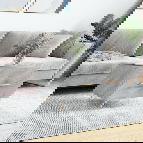VidaXL Stolić za kavu siva boja betona 50x50x40 cm konstruirano drvo Slike