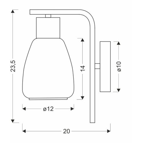  Moldo Zidna Lampa Providna 1x40W E27 ( 15065 ) Slike