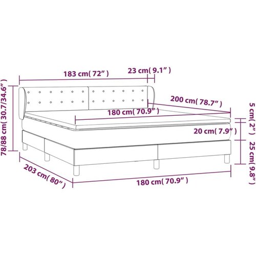  S oprugama i madracem plavi 180x200 cm od tkanine Slike