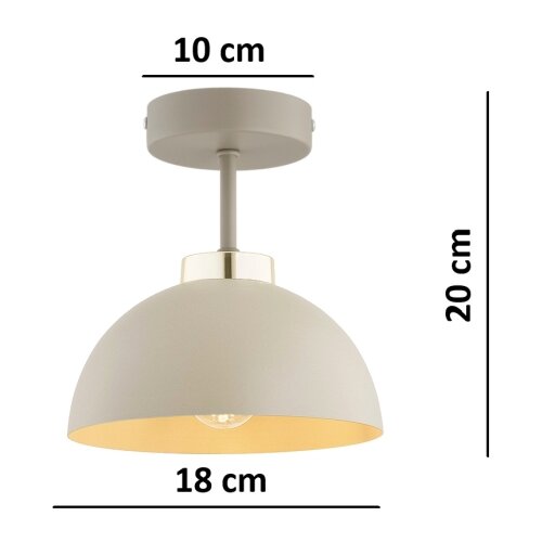 Brilagi plafonski luster 1xE27/60W/230V bež/zlatna Slike