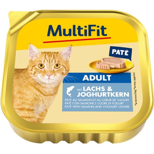 MultiFit Cat Duo Adult pa&scaron;teta losos in jogurt, ALU pakiranje 100 g Cene