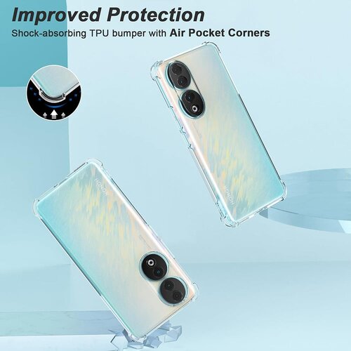 Techsuit Shockproof Clear Silicone prozorna maskica odporna na udarce za Honor 90 Pro Slike