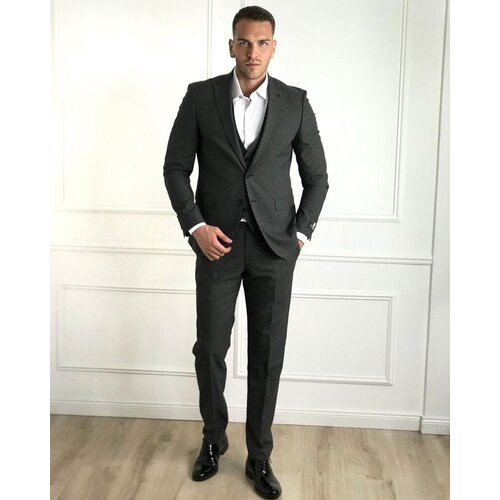Squareonline Mu&amp;scaron;ko elegantno odelo, Tamnosivo Slike