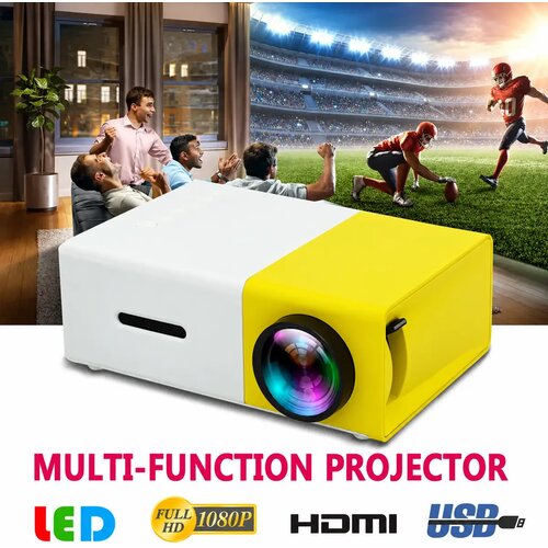 Mini LED projektor YG300 žuto beli Slike