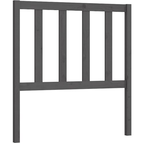 Maison Chic posteljno vzglavje - vzglavna omarica - nočna omarica sivo 81x4x100 cm trdna borovina, (21705095) Slike