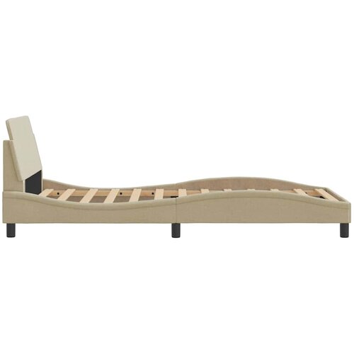  Okvir za krevet Dover krem 100 x 200 cm od tkanine Slike