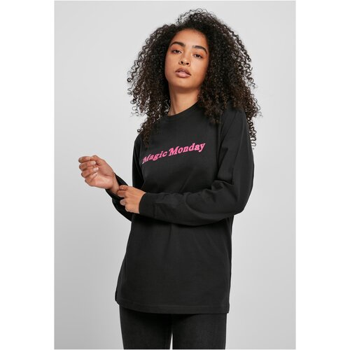 Mister Tee Ladies Magic Monday Long Sleeve Slogan Black Cene