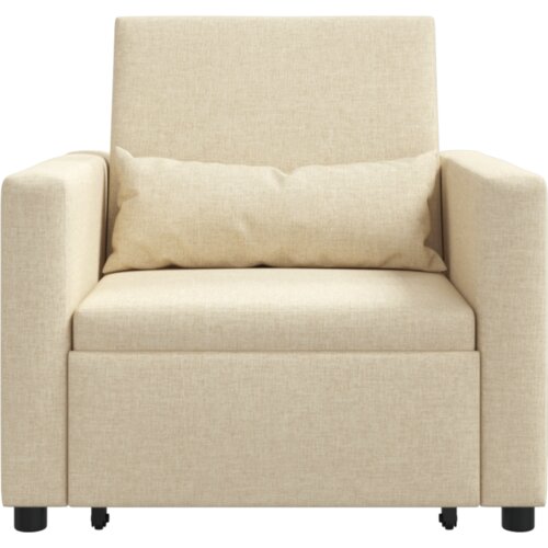 3-u-1 Singl Sofa Krevet Pretvarač Krem Tkanina Slike