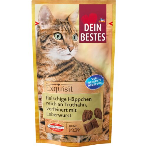 DEIN BESTES dopunska hrana za mačke - komadići ćuretine sa jetrenom kobasicom 40 g Slike
