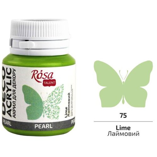 Rosa TALENT Pearl akrilna dekorativna boja 20 ml | 75 Lime Slike