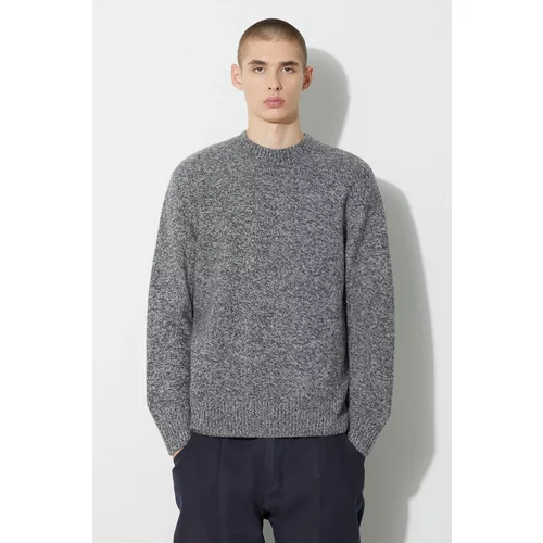 A.P.C. Vuneni pulover za muškarce, boja: siva