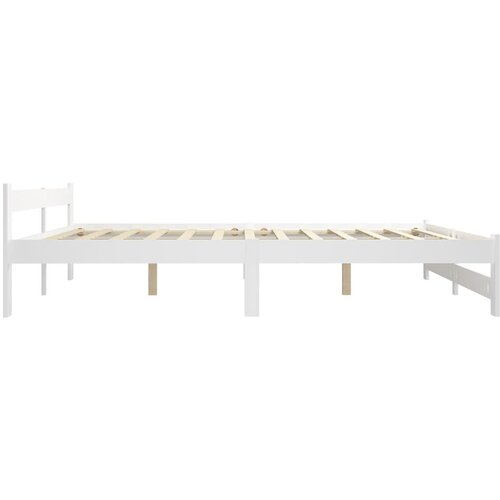  Okvir za krevet od masivne borovine bijeli 160 x 200 cm Slike