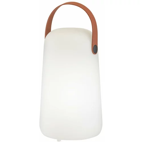 Fischer & Honsel Bijela/smeđa LED stolna lampa (visina 21 cm) Collgar –