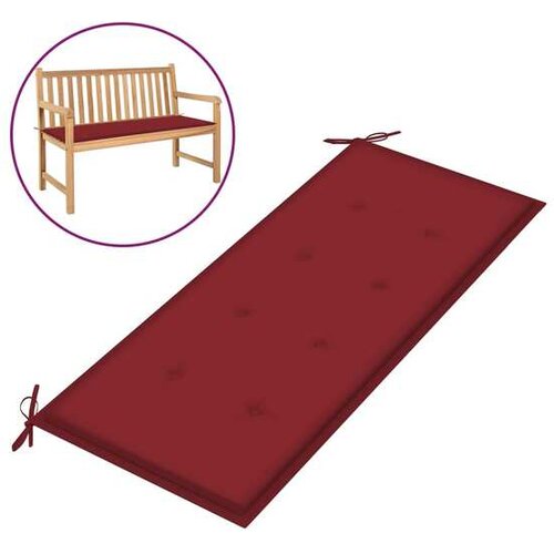  Jastuk za vrtnu klupu boja vina 120 x 50 x 3 cm tkanina Oxford Cijene