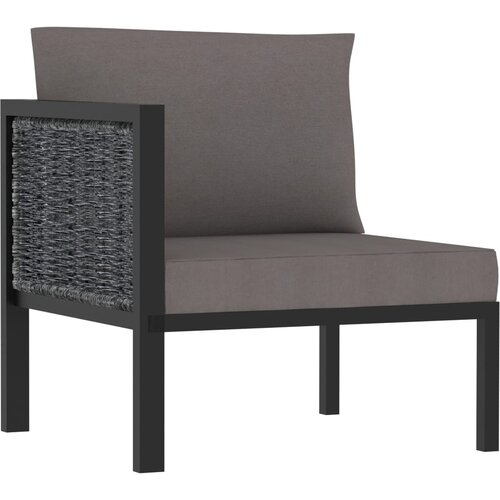 Poli modularna kutna sofa od poliratana s desnim naslonom antracit Cijene
