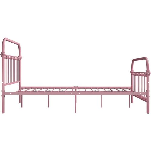 vidaXL Okvir za krevet ružičasti metalni 140 x 200 cm Cene