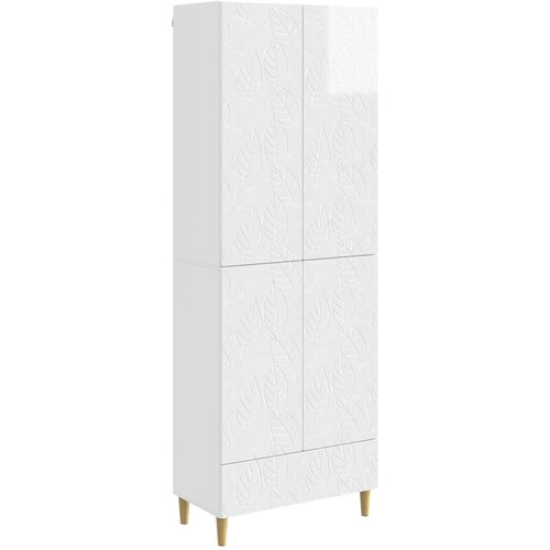  Set ormara 2 pcs Bijela visokog sjaja Konstruirano drvo Slike
