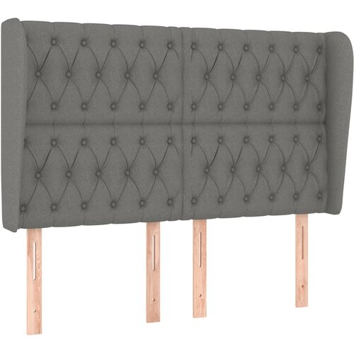 Maison Chic vzglavna omarica - nočna omarica - posteljna omarica z u&amp;scaron;esi temno sivo 147x23x118/128 cm blago, (21712441) Slike