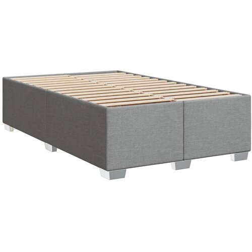  Krevet s box springom madracem i LED-om Svjetlosiva Tkanina - Svjetlosiva 120 x 190 cm Dizajn linija Slike