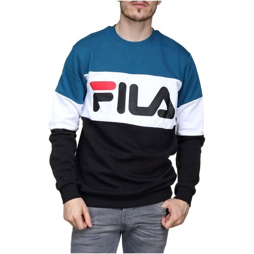 Fila Puloverji MEN STRAIGHT BLOCKED CREW Modra Cene