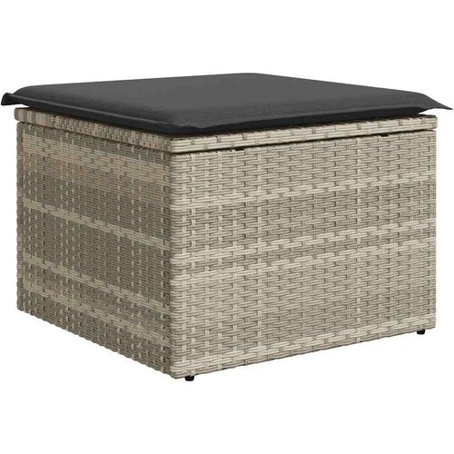 VidaXL 6-dijelni set vrtnih sofa od poliratana s jastucima svjetlosivi Slike