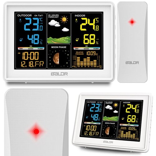  Meteorolo&scaron;ka stanica s zaslonom BD-907 bijela Cijene