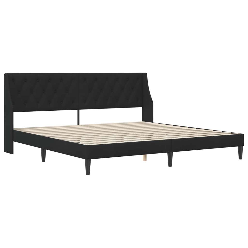  Okvir za krevet s uzglavljem Crna 200 x 200 cm Bar&amp;scaron;un - Crna 200 x 200 cm Slike