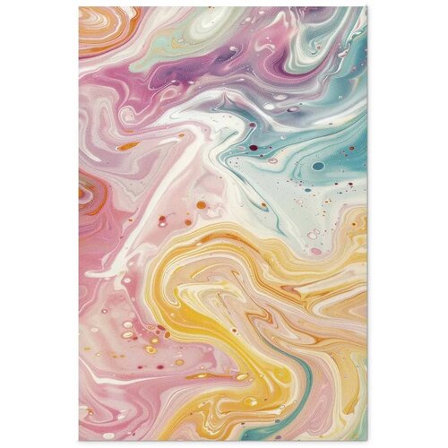  Plakat Colorful Chaos - dynamic shapes in shades of pink yellow and blue 29.7x42 Cijene