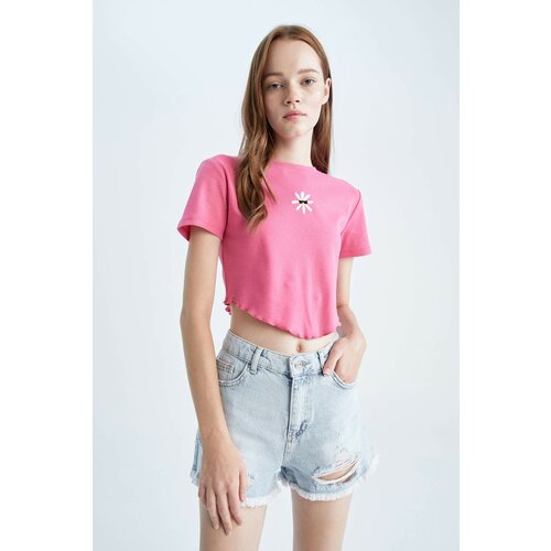 Defacto Coool Fitted Embroidered Short Sleeve T-Shirt Cene