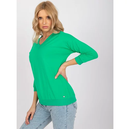 Fashion Hunters Basic dark green Oliwia blouse