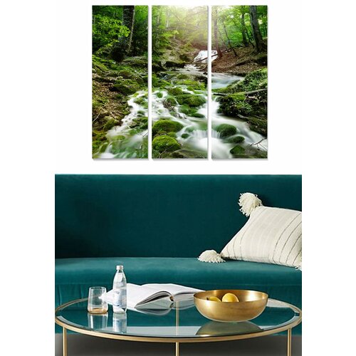 Wallity MDF1555194 multicolor decorative mdf painting (3 pieces) Cene