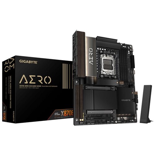 Gigabyte X870E AERO X3D DARK WOOD Motherboard - Supports AMD Ryzen 9000 CPUs, 16+2+2 Phases Digital VRM, up to 9000Hz DDR5 (OC), 2xPCIe 5.0 + 2xPCIe 4.0, Wi-Fi 7, 5GbE LAN, USB 4 Cijene
