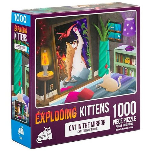 Exploding Kittens puzzle for adults - cat in the mirror Slike