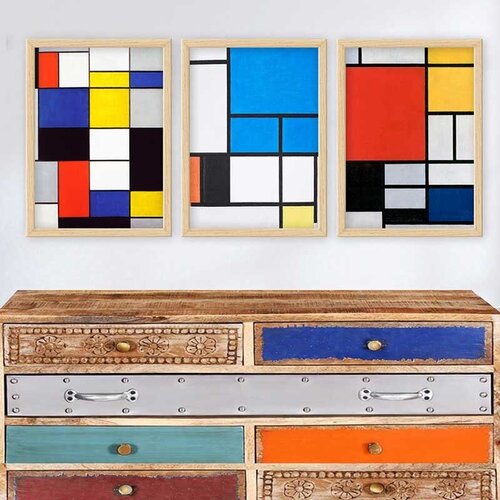 Wallity Set uramljenih slika 3NTC_UN3219929, 3 dijela Cene