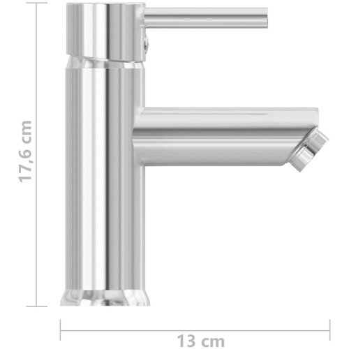 VidaXL Kopalni&amp;scaron;ka armatura za umivalnik krom 130x176 mm Slike