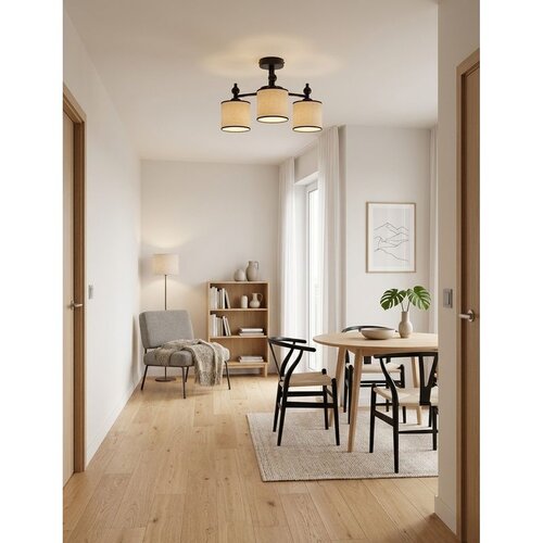 Opviq luster Neptun 3, 3 &times; E27, crni / braon Cene