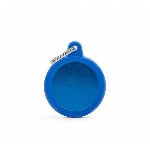 MYFAMILY hushtag privezak za graviranje aluminijum plavi okrugli gumiran Cene