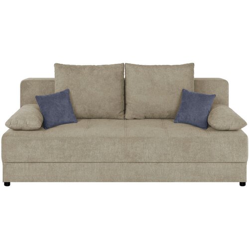 P &amp;amp; B ZOFA S POSTELJNO FUNKCIJO, bež tekstil, leseni material Slike