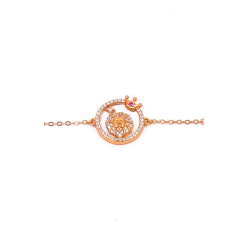 Fenzy Zapestnica Z Obeskom, Lev, Rose Gold Slike