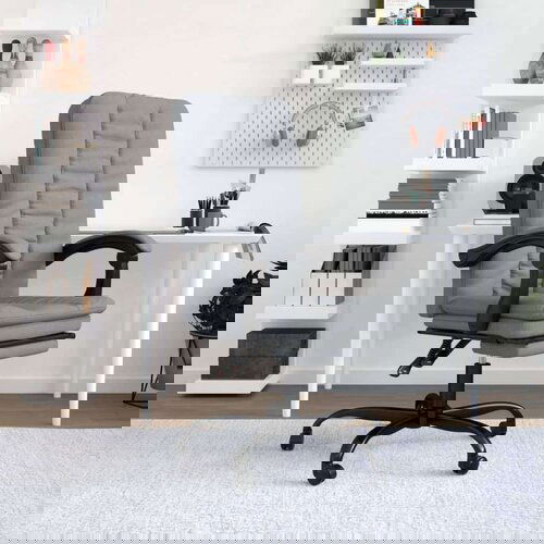  Uredski naslonjač od tkanine svjetlosivi Cene