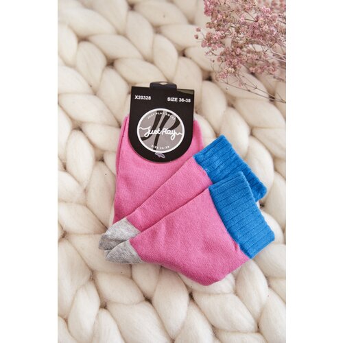 Kesi Women&amp;#039;s Smooth Cotton Socks Dark Pink Slike