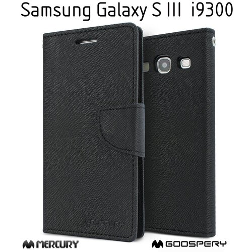  Preklopni ovitek / etui / zaščita Mercury Fancy Diary Case za Samsung Galaxy S III i9300 - črni Cene
