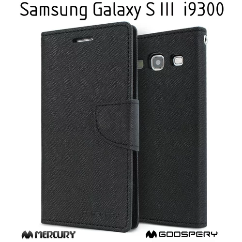  Preklopni ovitek / etui / zaščita Mercury Fancy Diary Case za Samsung Galaxy S III i9300 - črni