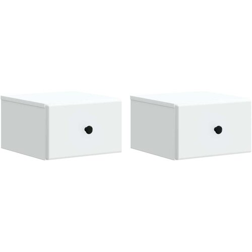  Stenski nočni omarici s predalom 2 pcs Bela 34,5 x 33 x 20 cm, (5000209570) Cene